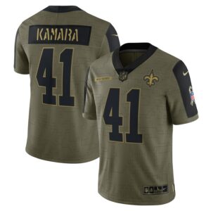 Alvin Kamara New Orleans Saints Salute To Service Limited Player Jersey - Olive