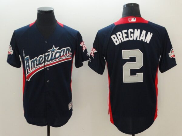 American League #2 Alex Bregman Navy 2018 MLB All-Star Game Home Run Derby Jersey