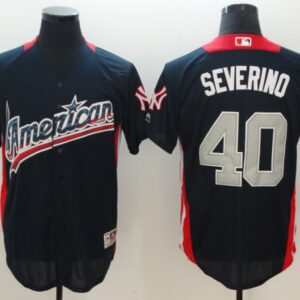 American League #40 Luis Severino Navy 2018 MLB All-Star Game Home Run Derby Jersey