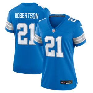 Amik Robertson Detroit Lions Women Team Game Jersey - Blue