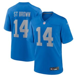 Amon-Ra St. Brown Detroit Lions Alternate Game Jersey - Blue