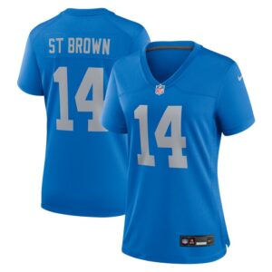 Amon-Ra St. Brown Detroit Lions Women Alternate Game Jersey - Blue