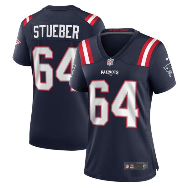 Andrew Stueber New England Patriots Women Game Player Jersey - Navy