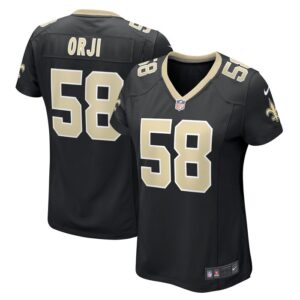 Anfernee Orji New Orleans Saints Women Team Game Jersey - Black