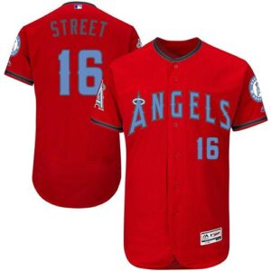 Angels of Anaheim #16 Huston Street Red Flexbase Collection 2016 Father's Day Stitched MLB Jersey