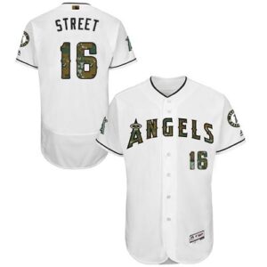 Angels of Anaheim #16 Huston Street White Flexbase Collection 2016 Memorial Day Stitched MLB Jersey