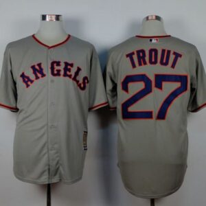 Angels of Anaheim #27 Mike Trout Grey 1965 Turn Back The Clock Stitched MLB Jersey