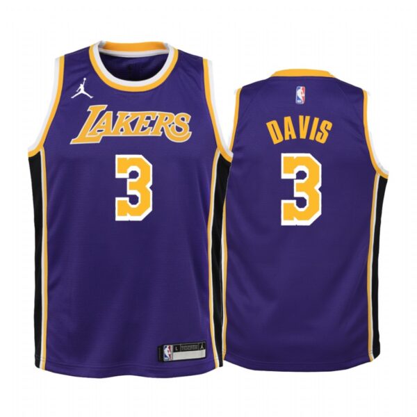 Anthony Davis Los Angeles Lakers Youth Purple Statement Jersey Jumpman