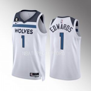 Anthony Edwards Minnesota Timberwolves 2022-23 Association Edition White #1 Jersey Swingman