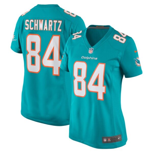 Anthony Schwartz Miami Dolphins Women Team Game Jersey - Aqua