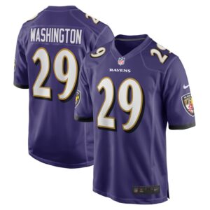 Ar'Darius Washington Baltimore Ravens Player Game Jersey - Purple