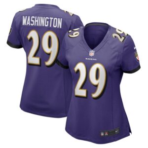 Ar'Darius Washington Baltimore Ravens Women Player Game Jersey - Purple