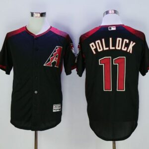 Arizona Diamondbacks #11 A. J. Pollock Black/Brick Cool Base Stitched MLB Jersey