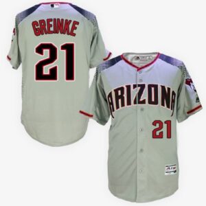 Arizona Diamondbacks #21 Zack Greinke Gray/Brick Cool Base Stitched MLB Jersey