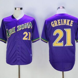 Arizona Diamondbacks #21 Zack Greinke Purple Cooperstown Stitched MLB Jersey