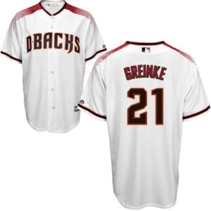 Arizona Diamondbacks #21 Zack Greinke White/Brick Cool Base Stitched MLB Jersey