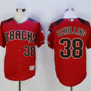 Arizona Diamondbacks #38 Curt Schilling Red/Brick Cool Base Stitched MLB Jersey