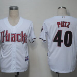 Arizona Diamondbacks #40 J.J Putz White Cool Base Stitched MLB Jersey