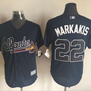 Atlanta Braves #22 Nick Markakis Blue Cool Base Stitched MLB Jersey