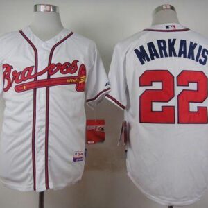 Atlanta Braves #22 Nick Markakis White Cool Base Stitched MLB Jersey