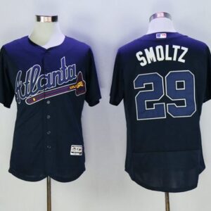 Atlanta Braves #29 John Smoltz Navy Blue Flexbase Collection Stitched MLB Jersey