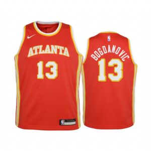 Atlanta Hawks Bogdan Bogdanovic 2020-21 Icon Red Youth Jersey #13