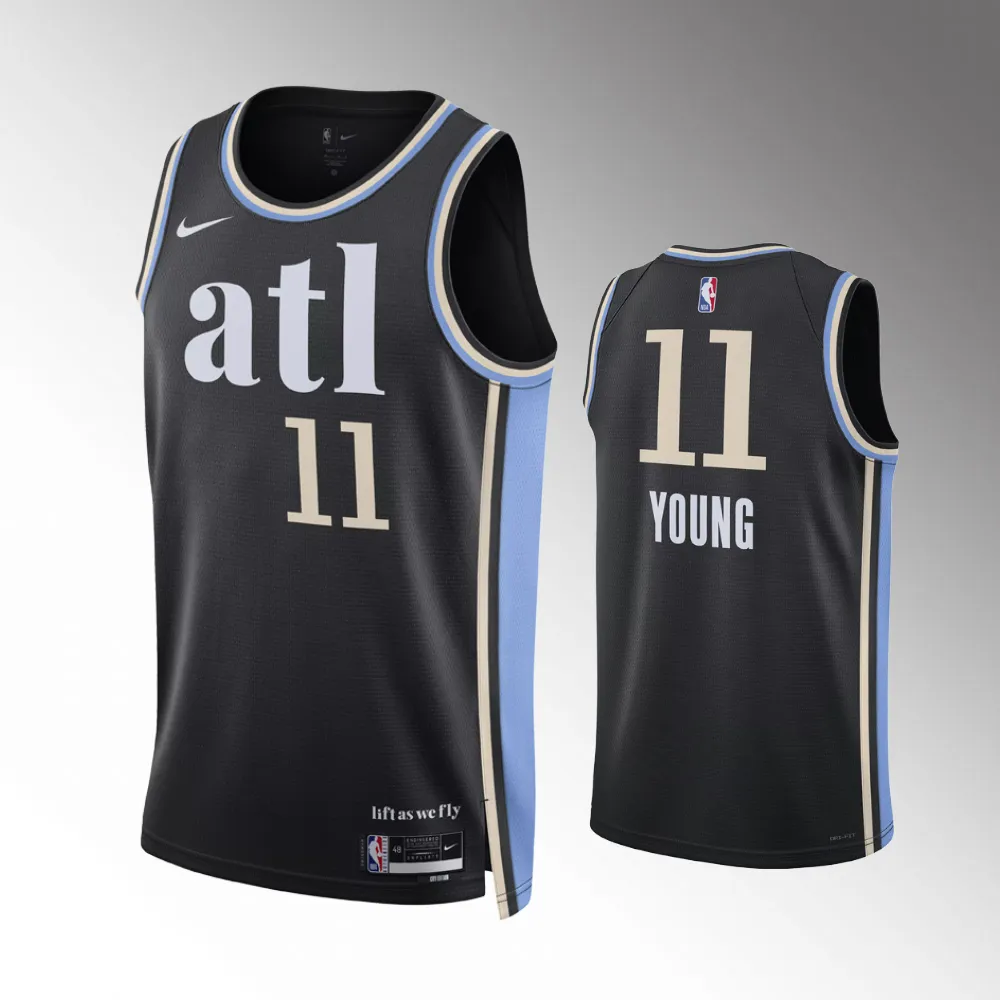 Atlanta Hawks City Edition Black 2023-24 #11 Trae Young Jersey