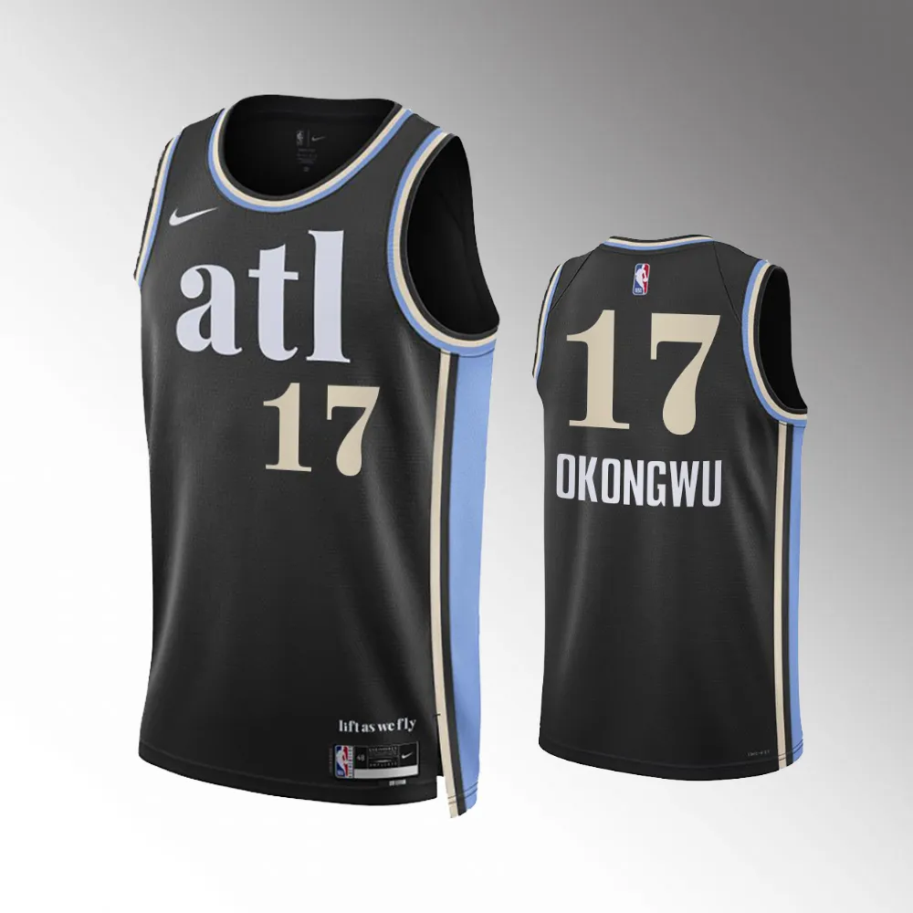 Atlanta Hawks City Edition Black 2023-24 #17 Onyeka Okongwu Jersey