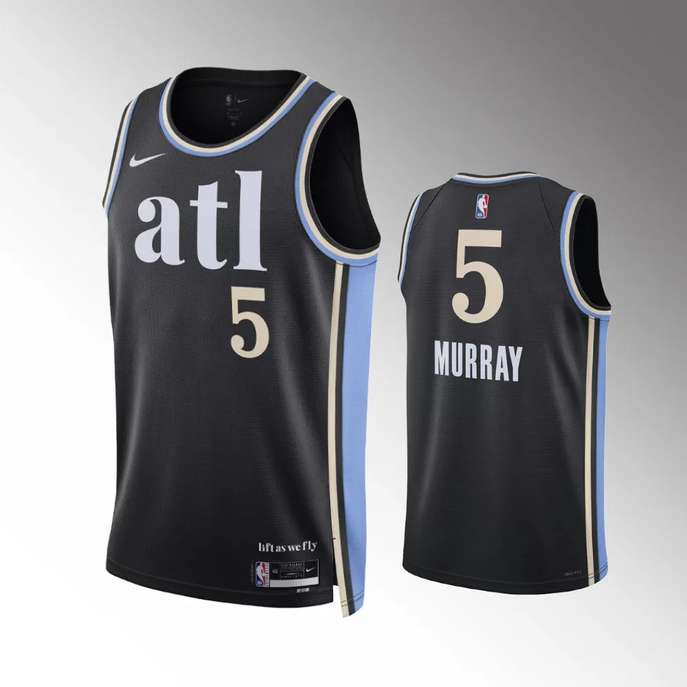 Atlanta Hawks City Edition Black 2023-24 #5 Dejounte Murray Jersey