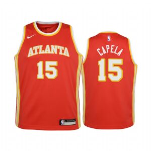 Atlanta Hawks Clint Capela 2020-21 Icon Red Youth Jersey #15