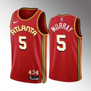 Atlanta Hawks Dejounte Murray 2022-23 Icon Edition Red #5 Jersey