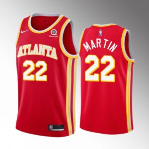 Atlanta Hawks Tyrese Martin 2022 NBA Draft Red #22 Jersey Icon Edition