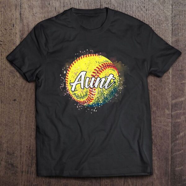 Aunt Baseball Softball Mothers Day T Shirt