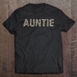 Auntie Cute Leopard Print Aunt Mother's Day Gift T Shirt