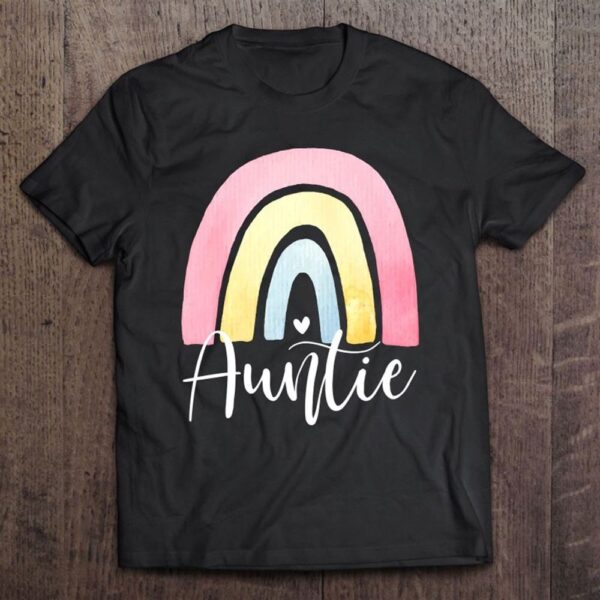 Auntie Rainbow Mother's Day Gift For Women Aunt From Nephew T Shirt