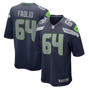 Austin Faoliu Seattle Seahawks Game Jersey - College Navy