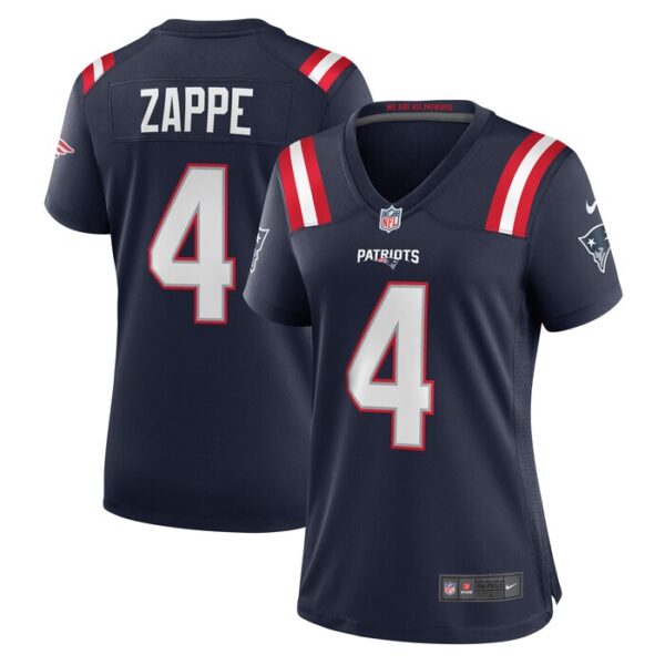 Bailey Zappe New England Patriots Women Game Player Jersey - Navy