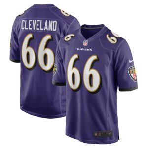 Ben Cleveland Baltimore Ravens Game Jersey - Purple