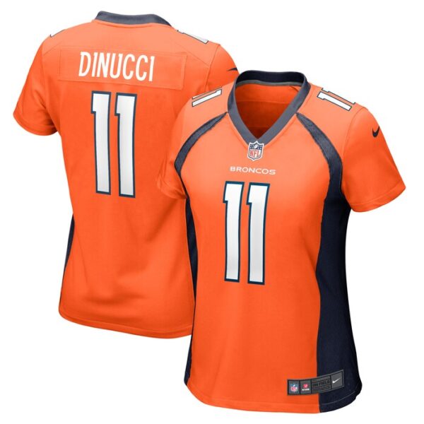 Ben DiNucci Denver Broncos Women Team Game Jersey - Orange