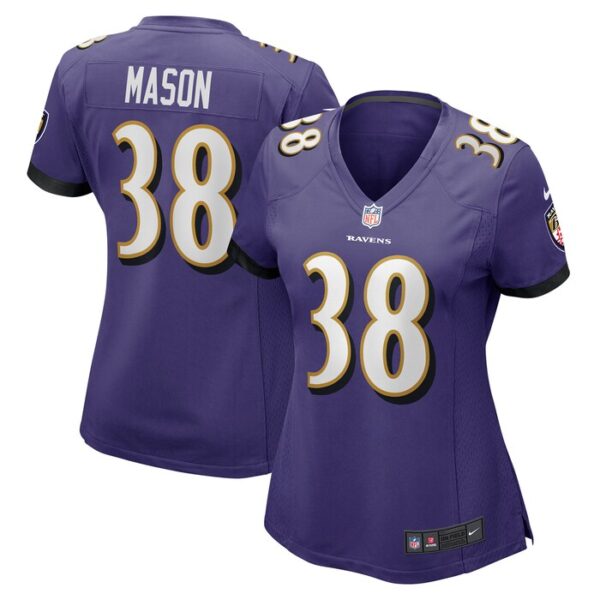 Ben Mason Baltimore Ravens Women Game Jersey - Purple