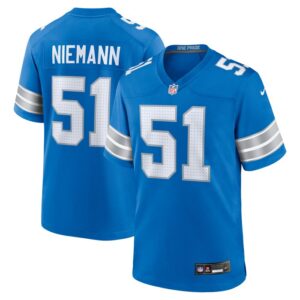 Ben Niemann Detroit Lions Team Game Jersey - Blue