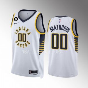 Bennedict Mathurin Indiana Pacers White Association Edition 2022-23 Unisex Jersey Swingman