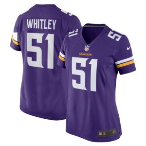 Benton Whitley Minnesota Vikings Women Home Game Player Jersey - Purple