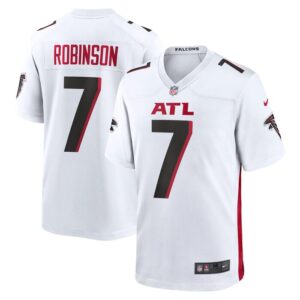 Bijan Robinson Atlanta Falcons 2023 NFL Draft First Round Pick Game Jersey - White