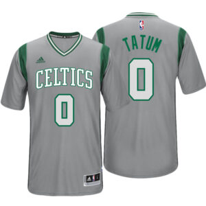 Boston Celtics #0 Jayson Tatum Gray Alternate Parquet Pride New Swingman Sleeves Jersey