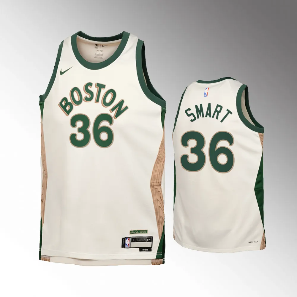 Boston Celtics #36 Marcus Smart 2023-24 City Edition Swingman Cream Jersey