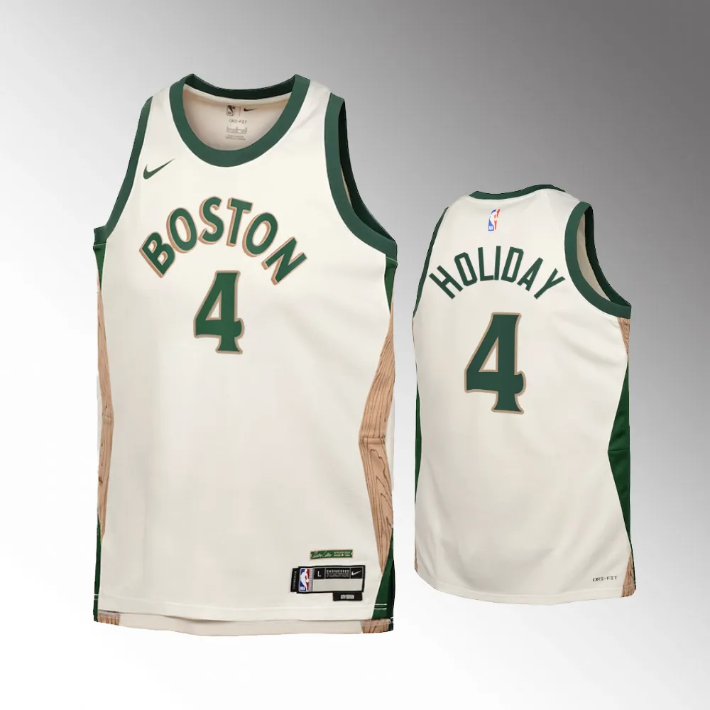 Boston Celtics #4 Jrue Holiday 2023-24 City Edition Swingman Cream Jersey