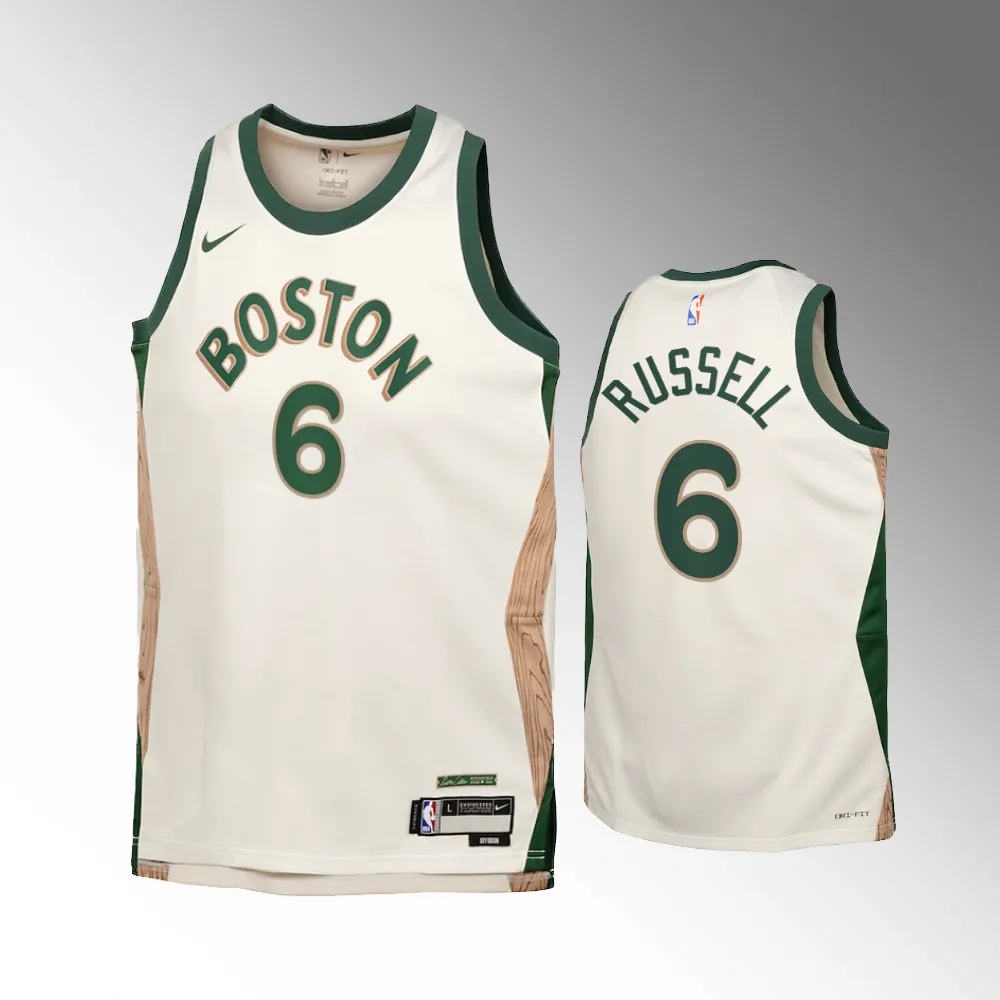 Boston Celtics #6 Bill Russell 2023-24 City Edition Swingman Cream Jersey