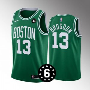 Boston Celtics Forever NO.6 Patch Malcolm Brogdon #13 Green Jersey