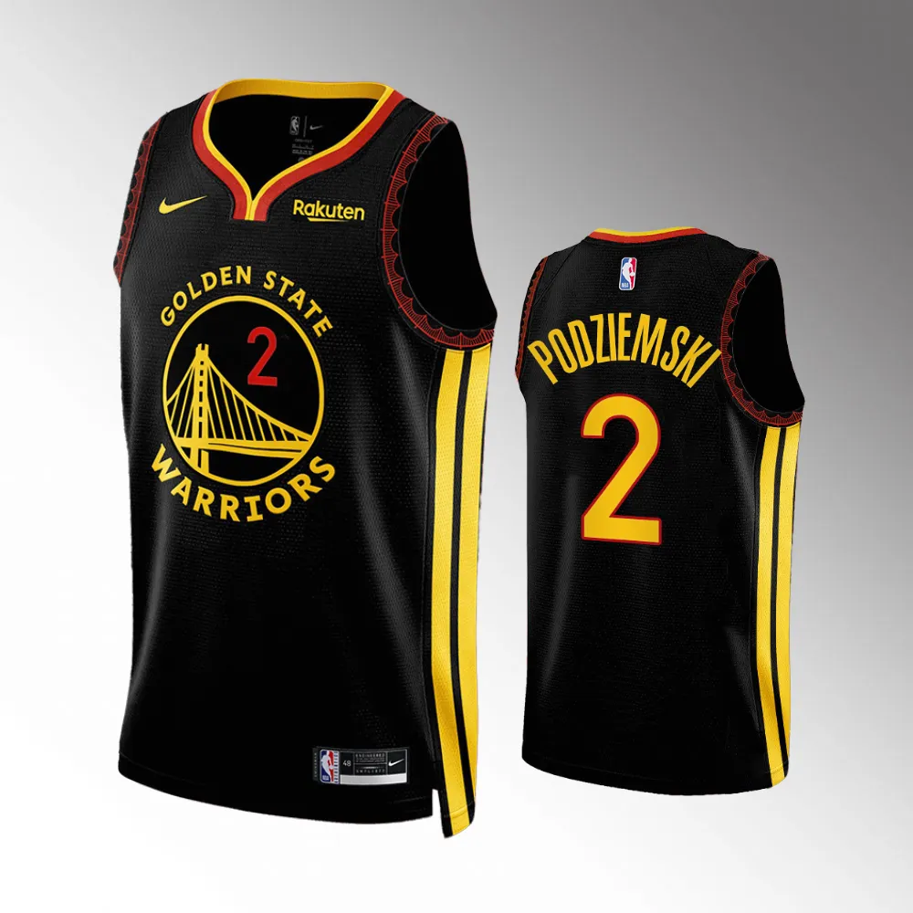 Brandin Podziemski #2 Swingman Golden State Warriors 2023-24 City Edition Jersey - Black